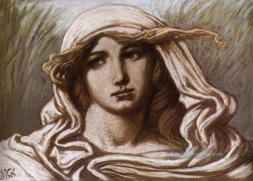  Symbolik Kunst - Kopf einer jungen Frau 1900 Symbolik Elihu Vedder